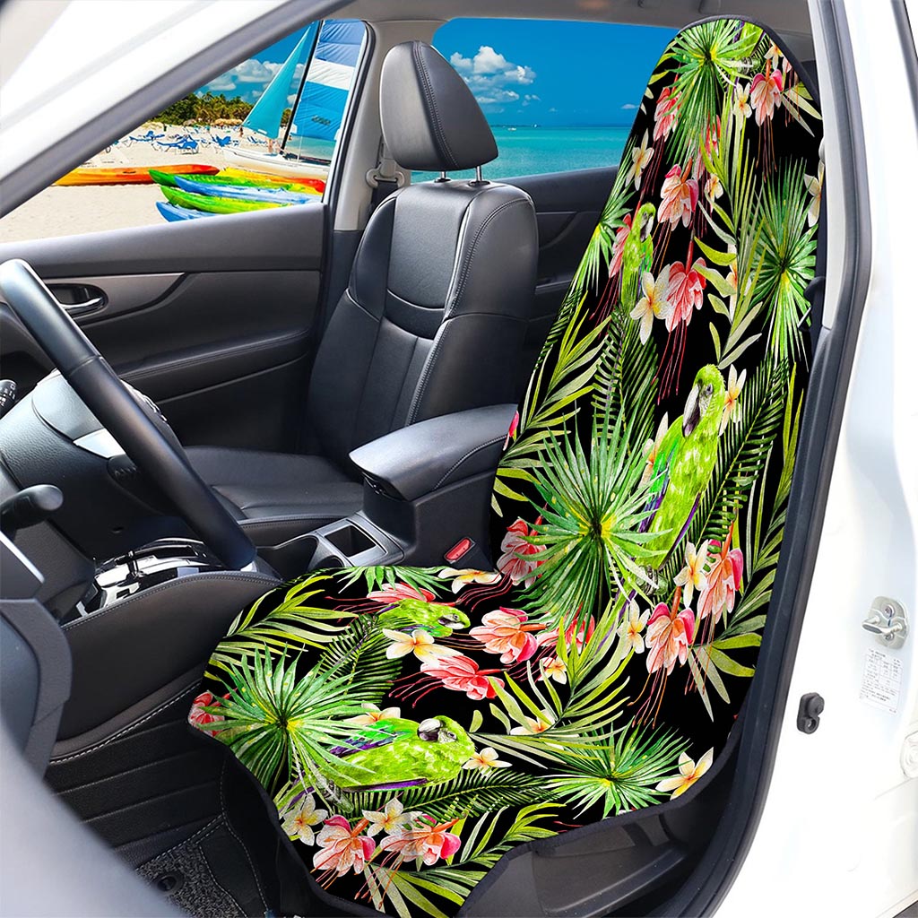 Tropical Hawaiian Parrot Pattern Print Waterproof Car Seat Cover