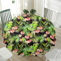 Tropical Hawaiian Parrot Pattern Print Waterproof Round Tablecloth