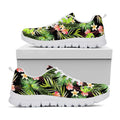 Tropical Hawaiian Parrot Pattern Print White Running Shoes