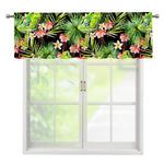 Tropical Hawaiian Parrot Pattern Print Window Valance