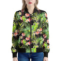 Tropical Hawaiian Parrot Pattern Print Women's Bomber Jacket