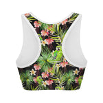 Tropical Hawaiian Parrot Pattern Print Women's Sports Bra