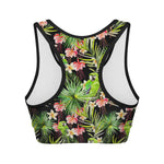 Tropical Hawaiian Parrot Pattern Print Women's Sports Bra