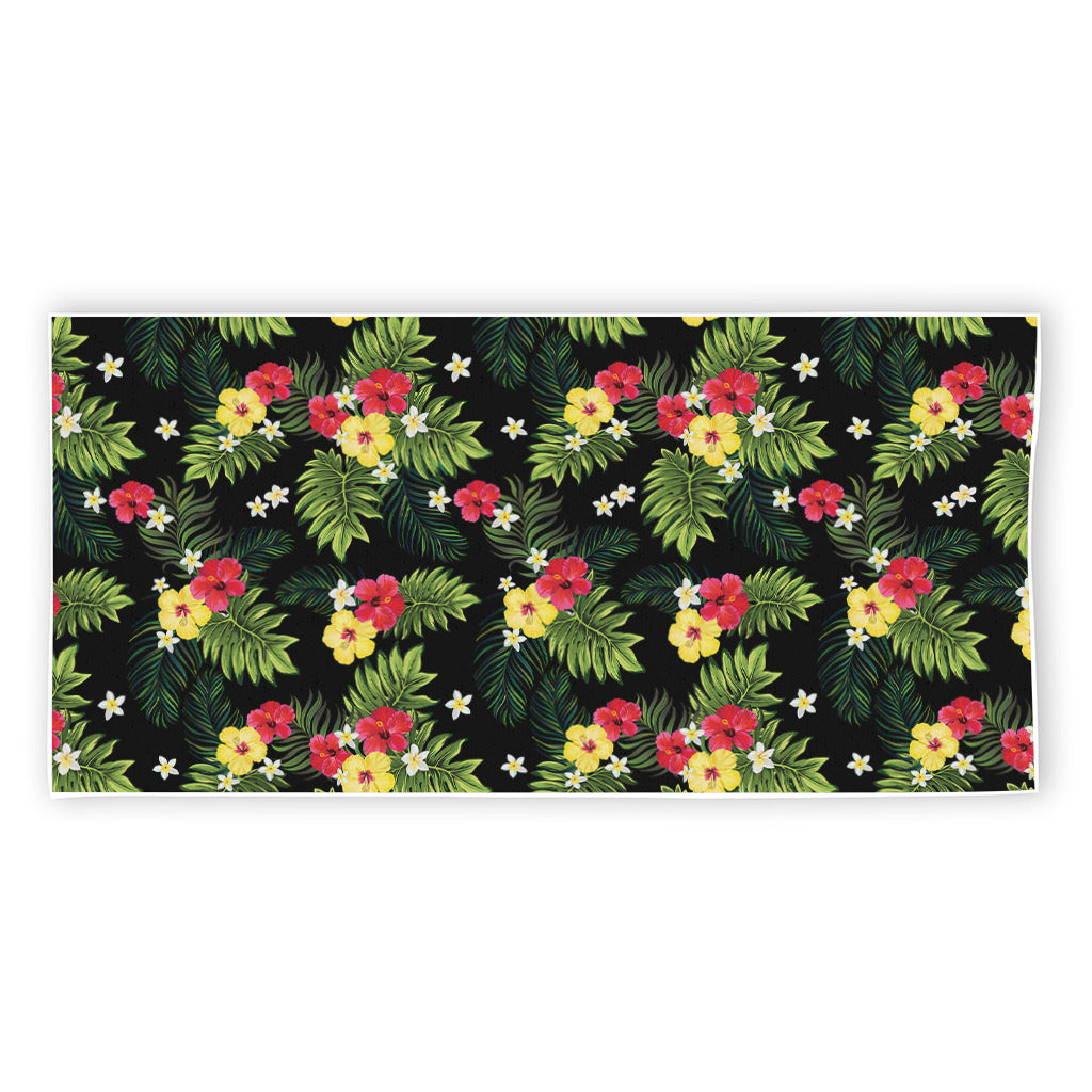 Tropical Hibiscus Aloha Pattern Print Beach Towel