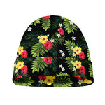 Tropical Hibiscus Aloha Pattern Print Beanie