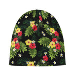 Tropical Hibiscus Aloha Pattern Print Beanie