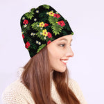 Tropical Hibiscus Aloha Pattern Print Beanie