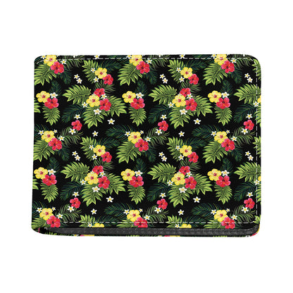 Tropical Hibiscus Aloha Pattern Print Bifold Wallet