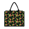Tropical Hibiscus Aloha Pattern Print Canvas Tote Bag