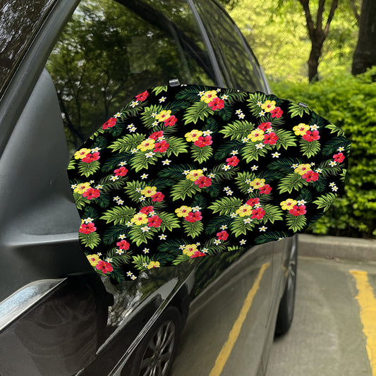 Tropical Hibiscus Aloha Pattern Print Car Side Mirror Covers
