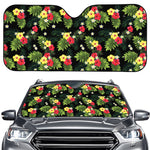Tropical Hibiscus Aloha Pattern Print Car Windshield Sun Shade