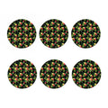 Tropical Hibiscus Aloha Pattern Print Coaster Set