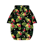 Tropical Hibiscus Aloha Pattern Print Dog Zip Up Hoodie