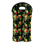 Tropical Hibiscus Aloha Pattern Print Double Neoprene Wine Tote