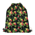 Tropical Hibiscus Aloha Pattern Print Drawstring Bag