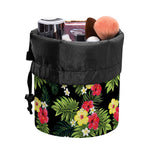 Tropical Hibiscus Aloha Pattern Print Drawstring Makeup Bag