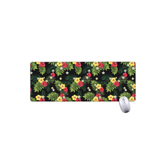 Tropical Hibiscus Aloha Pattern Print Extended Mouse Pad