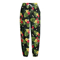 Tropical Hibiscus Aloha Pattern Print Fleece Lined Knit Pants