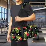 Tropical Hibiscus Aloha Pattern Print Gym Bag