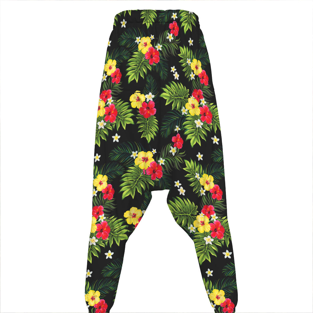 Tropical Hibiscus Aloha Pattern Print Hammer Pants