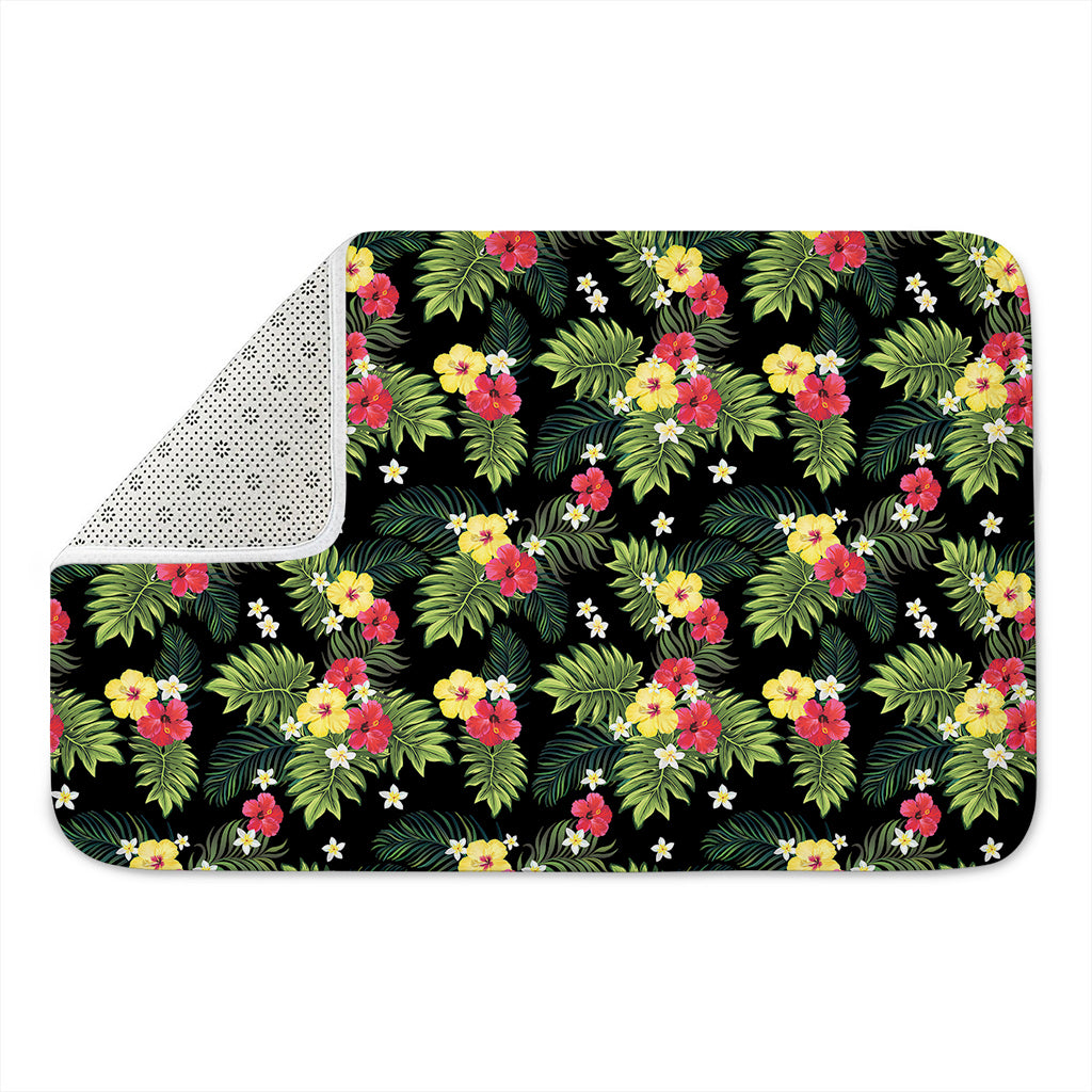 Tropical Hibiscus Aloha Pattern Print Indoor Door Mat