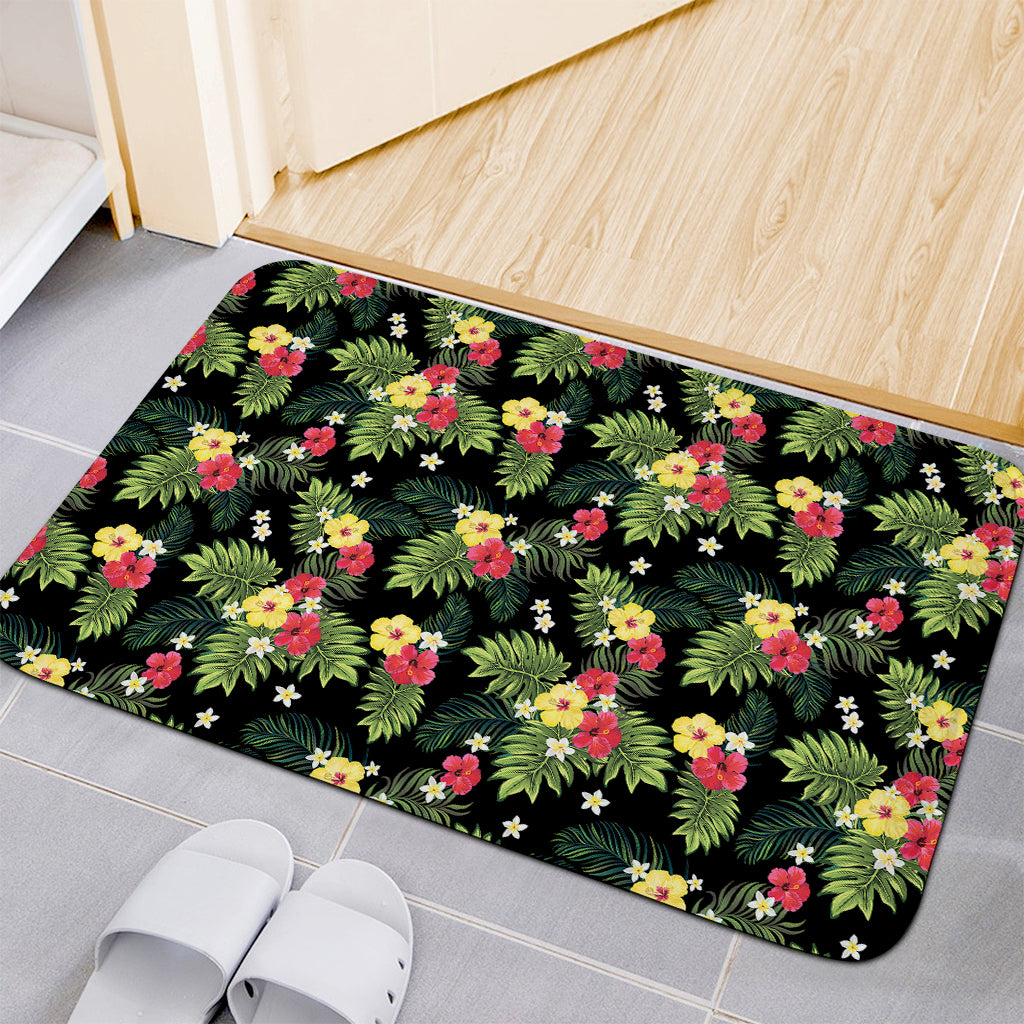 Tropical Hibiscus Aloha Pattern Print Indoor Door Mat