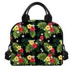 Tropical Hibiscus Aloha Pattern Print Insulated Lunch Bag