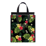 Tropical Hibiscus Aloha Pattern Print Insulated Lunch Tote