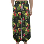 Tropical Hibiscus Aloha Pattern Print Lantern Pants