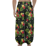 Tropical Hibiscus Aloha Pattern Print Lantern Pants