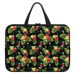 Tropical Hibiscus Aloha Pattern Print Laptop Sleeve With Handle
