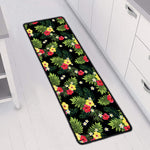 Tropical Hibiscus Aloha Pattern Print Long Kitchen Mat