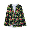 Tropical Hibiscus Aloha Pattern Print Long Sleeve Short Coat