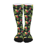 Tropical Hibiscus Aloha Pattern Print Long Socks