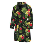 Tropical Hibiscus Aloha Pattern Print Men's Bathrobe