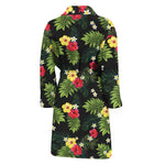 Tropical Hibiscus Aloha Pattern Print Men's Bathrobe