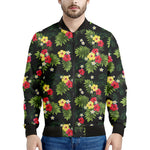 Tropical Hibiscus Aloha Pattern Print Men's Bomber Jacket