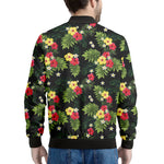 Tropical Hibiscus Aloha Pattern Print Men's Bomber Jacket