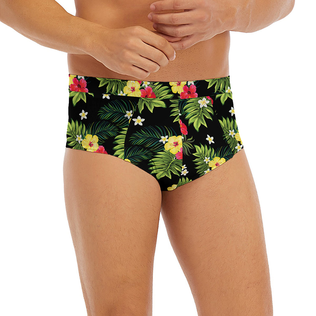 Tropical Hibiscus Aloha Pattern Print Men's Briefs