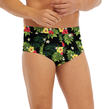 Tropical Hibiscus Aloha Pattern Print Men's Briefs