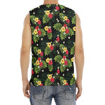Tropical Hibiscus Aloha Pattern Print Men's Fitness Tank Top