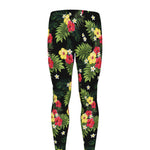 Tropical Hibiscus Aloha Pattern Print Men's leggings