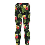 Tropical Hibiscus Aloha Pattern Print Men's leggings