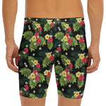 Tropical Hibiscus Aloha Pattern Print Men's Long Boxer Briefs