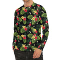 Tropical Hibiscus Aloha Pattern Print Men's Long Sleeve Rash Guard