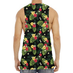 Tropical Hibiscus Aloha Pattern Print Men's Muscle Tank Top