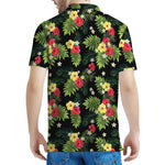 Tropical Hibiscus Aloha Pattern Print Men's Polo Shirt