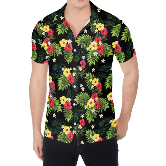 Tropical Hibiscus Aloha Pattern Print Men's Shirt