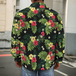 Tropical Hibiscus Aloha Pattern Print Men's Shirt Jacket