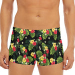 Tropical Hibiscus Aloha Pattern Print Men's Short Boxer Briefs